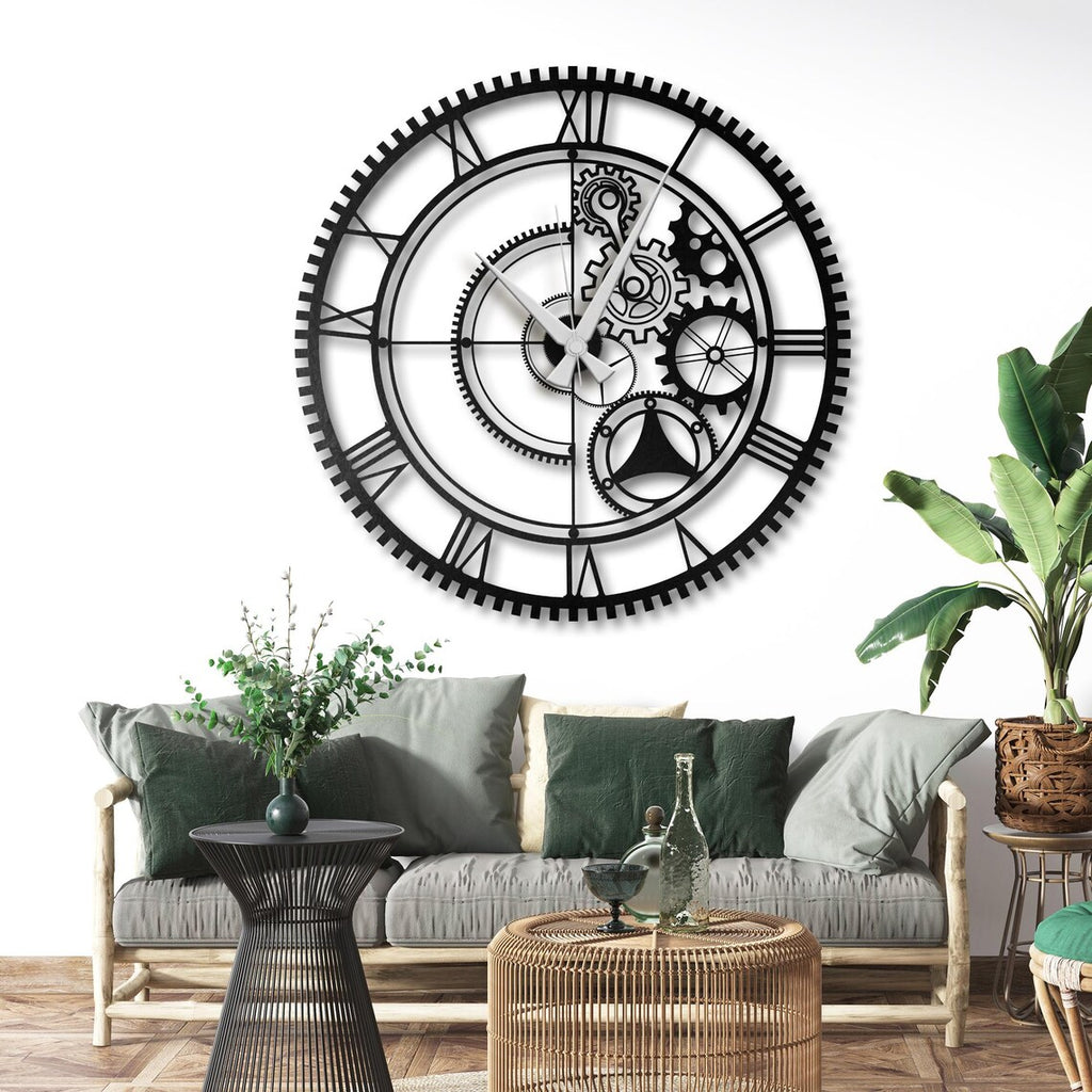 Oversized Gear Wheel  Acrylic Wall Clock