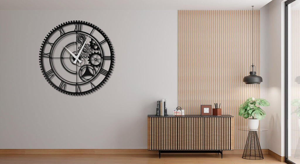 Oversized Gear Wheel  Acrylic Wall Clock