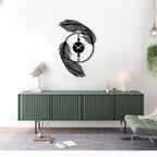 Acrylic Feather Wall Clock
