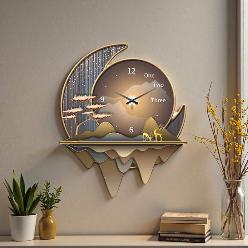 Luxury Dining Living Room Decorative Acrylic Wall Clock